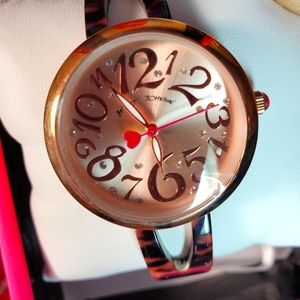 Betsey Johnson Rose Gold Tone Watch NiB
